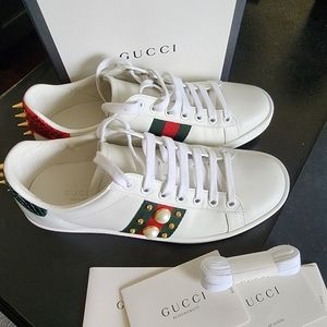 GUCCI ACE Sneakers with Spikes/Pearls